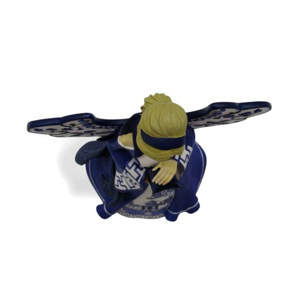Hamilton Collection BLUE WILLOW Wishes of Grace for a palace Angel Figurine - Picture 11 of 11